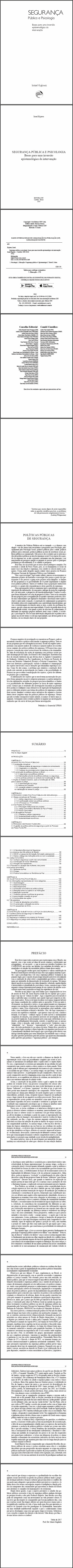 SEGURANÇA PÚBLICA E PSICOLOGIA:<br> bases para uma inversão epistemológica da intervenção